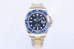 Rolex Submariner 3235 Movement 41mm Ceramic Bezel Blue Face TT YG Strap Watch